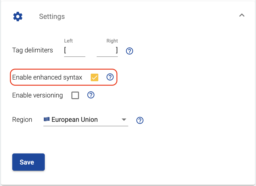 Enhanced syntax