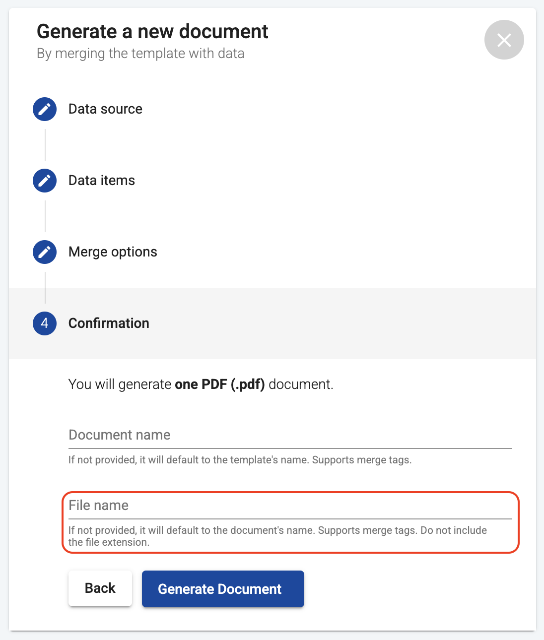 File name input